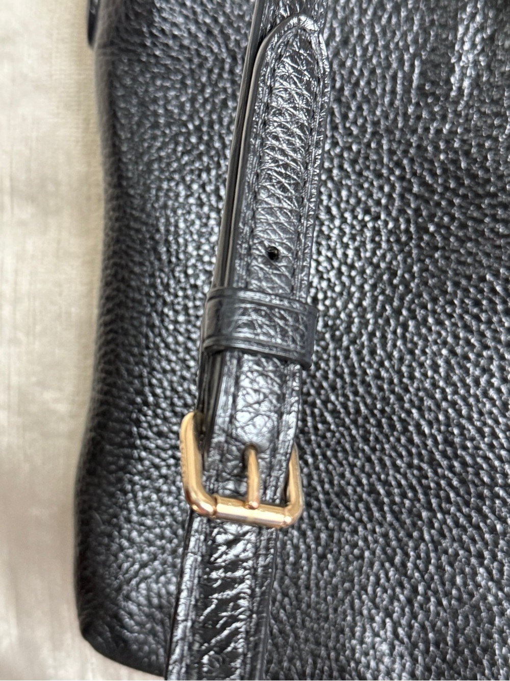 Coach F28035 Black Pebbled Leather Crossbody Bag Gold Hardware - Picture 4 of 10